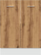 vidaXL - Onderkast - 60x46x81,5 - cm - bewerkt - hout - artisanaal - eikenkleur
