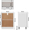 vidaXL - Onderkast - 60x46x81,5 - cm - bewerkt - hout - betongrijs