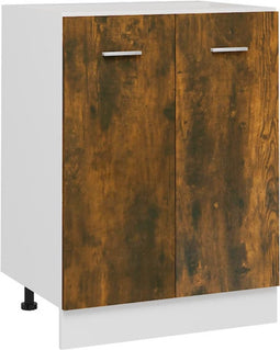 vidaXL - Onderkast - 60x46x81,5 - cm - bewerkt - hout - gerookt - eikenkleurig