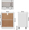 vidaXL - Onderkast - 60x46x81,5 - cm - bewerkt - hout - grijs - sonoma - eikenkleurig