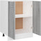 vidaXL - Onderkast - 60x46x81,5 - cm - bewerkt - hout - grijs - sonoma - eikenkleurig