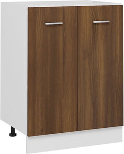 vidaXL - Onderkast - 60x46x81,5 - cm - bewerkt - hout - bruineikenkleurig
