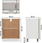 vidaXL - Onderkast - 60x46x81,5 - cm - bewerkt - hout - bruineikenkleurig