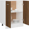 vidaXL - Onderkast - 60x46x81,5 - cm - bewerkt - hout - bruineikenkleurig