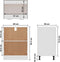 vidaXL - Onderkast - 60x46x81,5 - cm - bewerkt - hout - wit