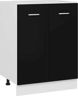 vidaXL - Onderkast - 60x46x81,5 - cm - bewerkt - hout - zwart