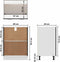 vidaXL - Onderkast - 60x46x81,5 - cm - bewerkt - hout - zwart