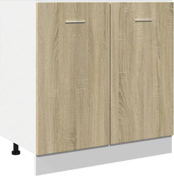 vidaXL - Onderkast - 80x46x81,5 - cm - bewerkt - hout - sonoma - eikenkleurig