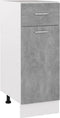 vidaXL - Onderkast - met - lade - 30x46x81,5 - cm - bewerkt - hout - betongrijs