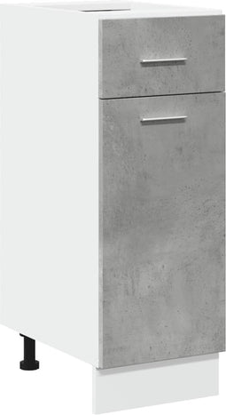 vidaXL - Onderkast - met - lade - 30x46x81,5 - cm - bewerkt - hout - betongrijs