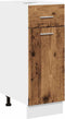 vidaXL - Onderkast - met - lade - 30x46x81,5 - cm - bewerkt - hout - oud - houtkleurig