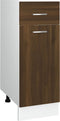 vidaXL - Onderkast - met - lade - 30x46x81,5 - cm - bewerkt - hout - bruin - eikenkleur