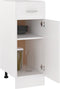 vidaXL - Onderkast - met - lade - 30x46x81,5 - cm - bewerkt - hout - wit