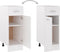 vidaXL - Onderkast - met - lade - 30x46x81,5 - cm - bewerkt - hout - wit