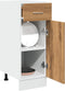 vidaXL - Onderkast - met - lade - 30x46x81,5 - cm - bewerkt - hout - artisanaal - eiken