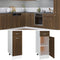 vidaXL - Onderkast - met - lade - 30x46x81,5 - cm - bewerkt - hout - bruin - eikenkleur
