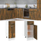 vidaXL - Onderkast - met - lade - 30x46x81,5 - cm - bewerkt - hout - gerookt - eiken