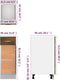 vidaXL - Onderkast - met - lade - 30x46x81,5 - cm - bewerkt - hout - gerookt - eiken