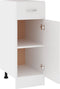 vidaXL - Onderkast - met - lade - 30x46x81,5 - cm - bewerkt - hout - wit
