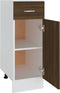 vidaXL - Onderkast - met - lade - 30x46x81,5 - cm - bewerkt - hout - bruin - eikenkleur