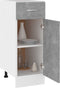 vidaXL - Onderkast - met - lade - 30x46x81,5 - cm - bewerkt - hout - betongrijs