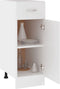 vidaXL - Onderkast - met - lade - 30x46x81,5 - cm - bewerkt - hout - wit
