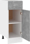 vidaXL - Onderkast - met - lade - 30x46x81,5 - cm - bewerkt - hout - betongrijs