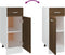 vidaXL - Onderkast - met - lade - 30x46x81,5 - cm - bewerkt - hout - bruin - eikenkleur