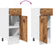 vidaXL - Onderkast - met - lade - 30x46x81,5 - cm - bewerkt - hout - oud - houtkleurig