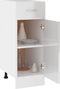 vidaXL - Onderkast - met - lade - 30x46x81,5 - cm - bewerkt - hout - hoogglans - wit