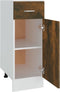 vidaXL - Onderkast - met - lade - 30x46x81,5 - cm - bewerkt - hout - gerookt - eiken