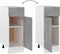 vidaXL - Onderkast - met - lade - 30x46x81,5 - cm - bewerkt - hout - betongrijs