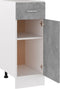 vidaXL - Onderkast - met - lade - 30x46x81,5 - cm - bewerkt - hout - betongrijs