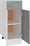 vidaXL - Onderkast - met - lade - 30x46x81,5 - cm - bewerkt - hout - grijs - sonoma
