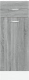vidaXL - Onderkast - met - lade - 30x46x81,5 - cm - bewerkt - hout - grijs - sonoma