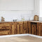 vidaXL - Onderkast - met - lade - 30x46x81,5 - cm - bewerkt - hout - oud - houtkleurig