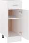 vidaXL - Onderkast - met - lade - 30x46x81,5 - cm - bewerkt - hout - wit