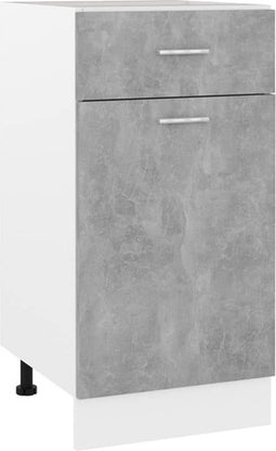 vidaXL - Onderkast - met - lade - 40x46x81,5 - cm - bewerkt - hout - betongrijs
