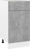 vidaXL - Onderkast - met - lade - 40x46x81,5 - cm - bewerkt - hout - betongrijs