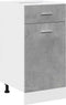 vidaXL - Onderkast - met - lade - 40x46x81,5 - cm - bewerkt - hout - betongrijs