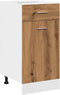 vidaXL - Onderkast - met - lade - 40x46x81,5 - cm - bewerkt - hout - artisanaal - eiken