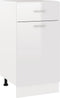 vidaXL - Onderkast - met - lade - 40x46x81,5 - cm - bewerkt - hout - hoogglans - wit