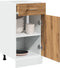 vidaXL - Onderkast - met - lade - 40x46x81,5 - cm - bewerkt - hout - artisanaal - eiken