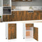 vidaXL - Onderkast - met - lade - 40x46x81,5 - cm - bewerkt - hout - gerookt - eiken