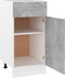 vidaXL - Onderkast - met - lade - 40x46x81,5 - cm - bewerkt - hout - betongrijs