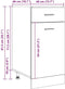 vidaXL - Onderkast - met - lade - 40x46x81,5 - cm - bewerkt - hout - betongrijs