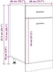 vidaXL - Onderkast - met - lade - 40x46x81,5 - cm - bewerkt - hout - artisanaal - eiken
