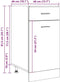 vidaXL - Onderkast - met - lade - 40x46x81,5 - cm - bewerkt - hout - oud - houtkleurig