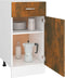 vidaXL - Onderkast - met - lade - 40x46x81,5 - cm - bewerkt - hout - gerookt - eiken