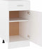 vidaXL - Onderkast - met - lade - 40x46x81,5 - cm - bewerkt - hout - wit